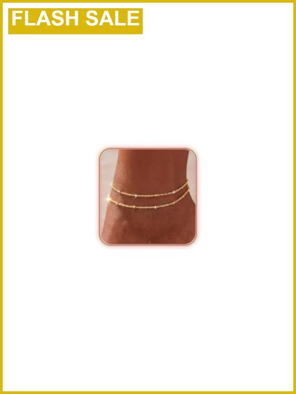 14K Gold Plated Chunky Cuban Link Ankle Bracelet Waterproof Adjustable